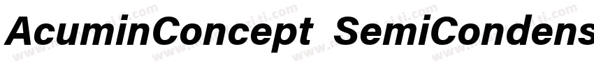 AcuminConcept SemiCondensedSemibold字体转换